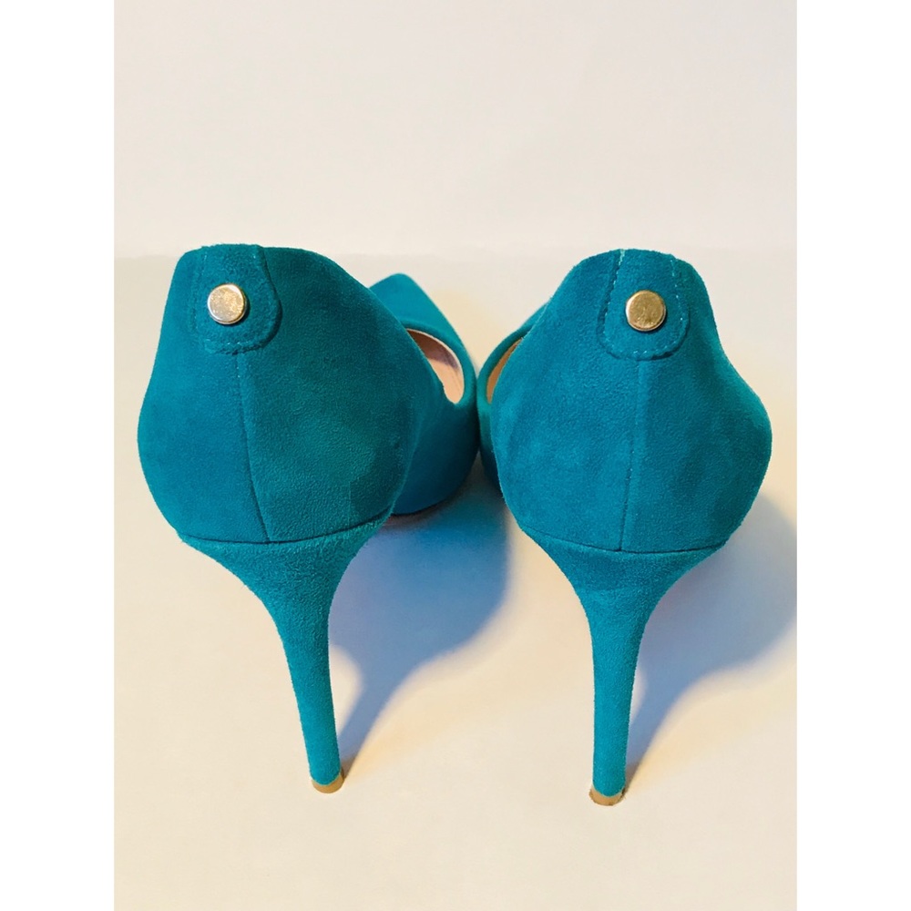 Cosmoparis Turquoise Suede Leather Heel - Picture 5 of 8
